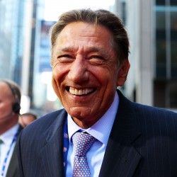 NFL football great Joe Namath wears a smile at the NFL Draft outside Radio City Music Hall